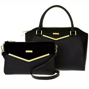 Joy & Iman Couture Leather Satchel & Clutch